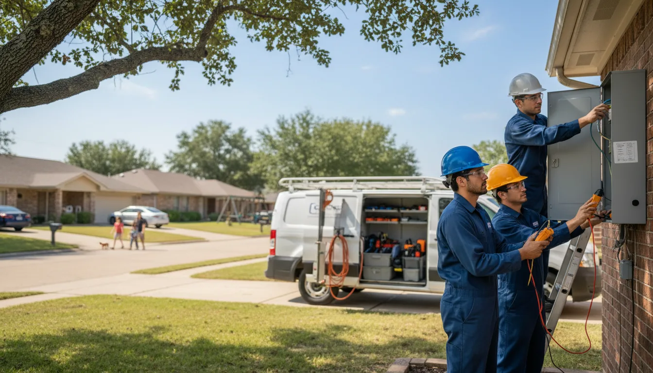 Certified electrician providing emergency electrical services in Lidderdale, IA
